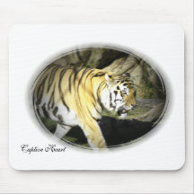 tapis de souris captif de tigre de coeur