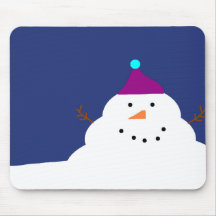 Tapis de souris de bonhomme de neige