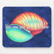 Tapis de souris de Shell de mer d'arc-en-ciel