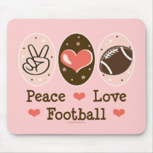 Tapis de souris du football d'amour de paix