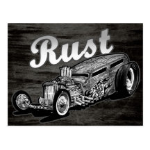 TAPIS DE SOURIS HOT ROD CARTE POSTALE