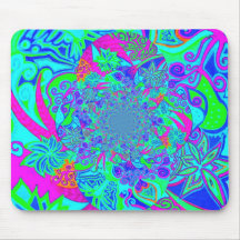 tapis de souris tropical blue