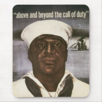Tapis de souris vintage d'affiche de guerre des Et