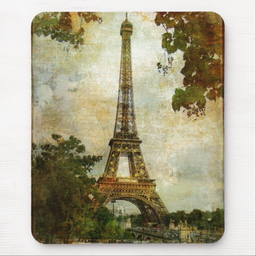 Tapis de souris vintage de Tour Eiffel