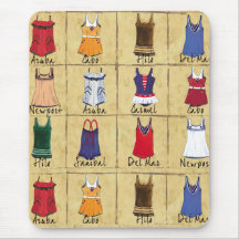 tapis de souris vintage de vacances
