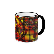 Tasse abstraite ethnique africaine d'art de fracta