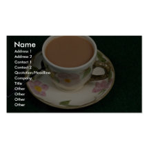 Tasse anglaise de thé carte de visite
