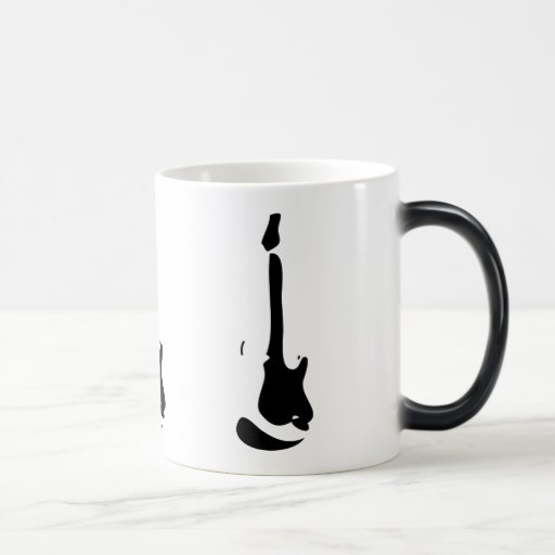 Tasse apparaissante de guitare activée par chaleur