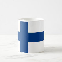 Tasse avec le drapeau de la Finlande