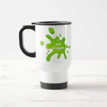 Tasse blanche de végétalien de thermos
