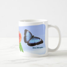 Tasse bleue de papillon de Morpho