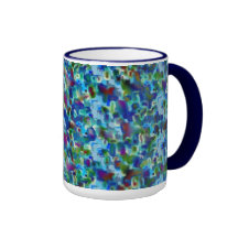 Tasse bleue géométrique de Matrix Digital de fract