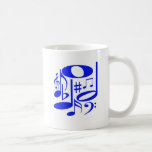 Tasse bleue musicale II tasses