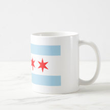 tasse chaude de boisson de drapeau de Chicago