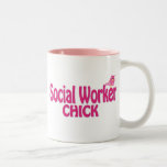 Tasse chic d'assistant social mignon