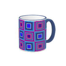 Tasse colorée de motif de Chequer