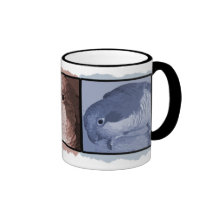 Tasse colorée de perruche de quaker