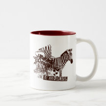 Tasse cuite au four de zèbre