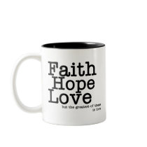 Tasse d'amour d'espoir de foi