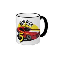 Tasse d'anniversaire de voiture de course 5ème