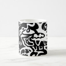 Tasse d'art abstrait de "poissons"