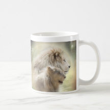 Tasse d'art de lune de lion