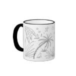 Tasse d'art : Noir et cornouaillais blanc classiqu tasses