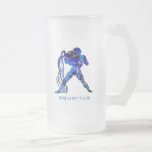 Tasse de bière givrée par signe de Verseau