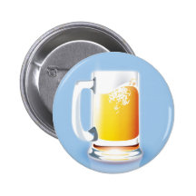 Tasse de bière pin's avec agrafe