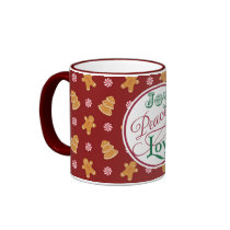Tasse de biscuit de pain d'épice de Noël de vacanc