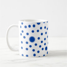 Tasse de bleu de point de polka