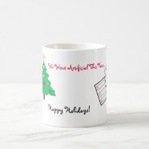 Tasse de café artificielle de bande dessinée d'arb
