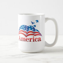 Tasse de café de drapeau américain