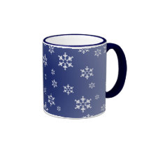 Tasse de café de flocons de neige d'hiver
