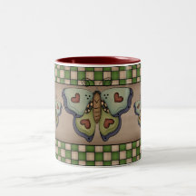 Tasse de café de papillons de collections de cuisi