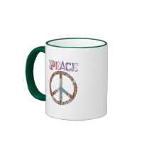 Tasse de café de signe de paix
