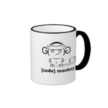 [Tasse de café de singe de code]