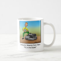 Tasse de café drôle de bande dessinée d'ordinateur tasses