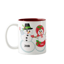 Tasse de café en verre d'amour de bonhommes de nei
