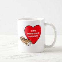 Tasse de café féministe communiste de Luv de tigre