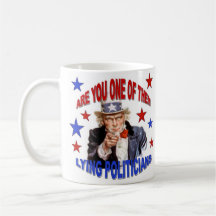 Tasse de café menteuse de politiciens