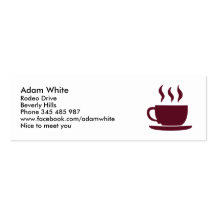Tasse de café modèle de carte de visite