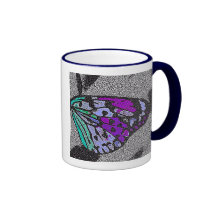 tasse de Cofffee d'aile de papillon
