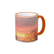 Tasse de coucher du soleil d'hiver