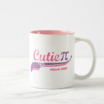 Tasse de fille de geek de maths de Cutie pi