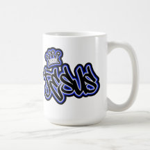 TASSE DE GRAFFITI DE COURONNE DE JÉSUS