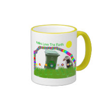 Tasse de la terre d'amour de macareux