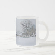 Tasse de Noël d'art de paysage de scène de neige d