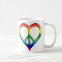 Tasse de paix et d'amour d'arc-en-ciel tasses
