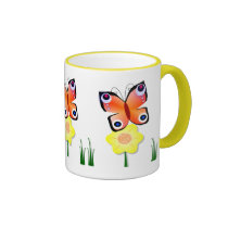 Tasse de papillon de paon tasses